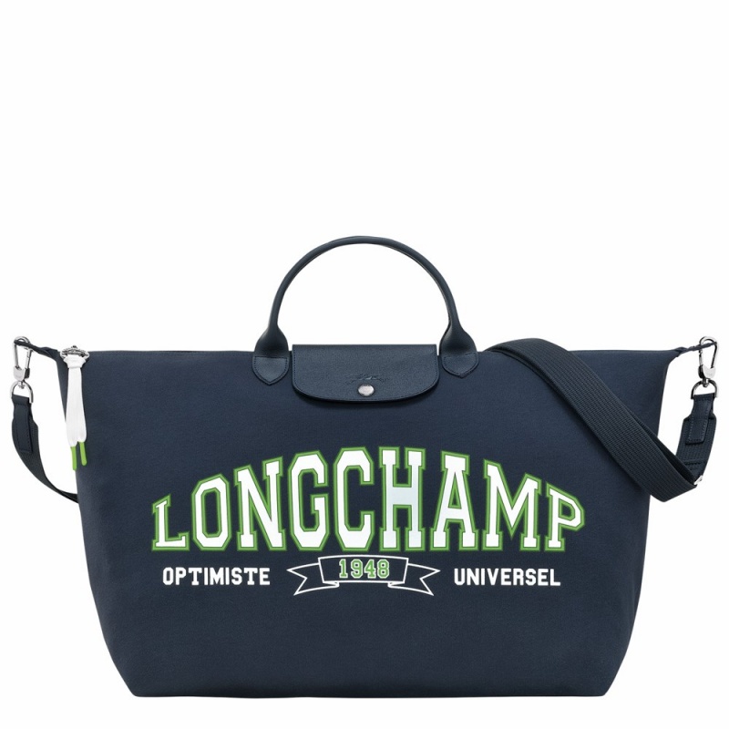 Navy Longchamp Le Pliage Men's Travel Bags